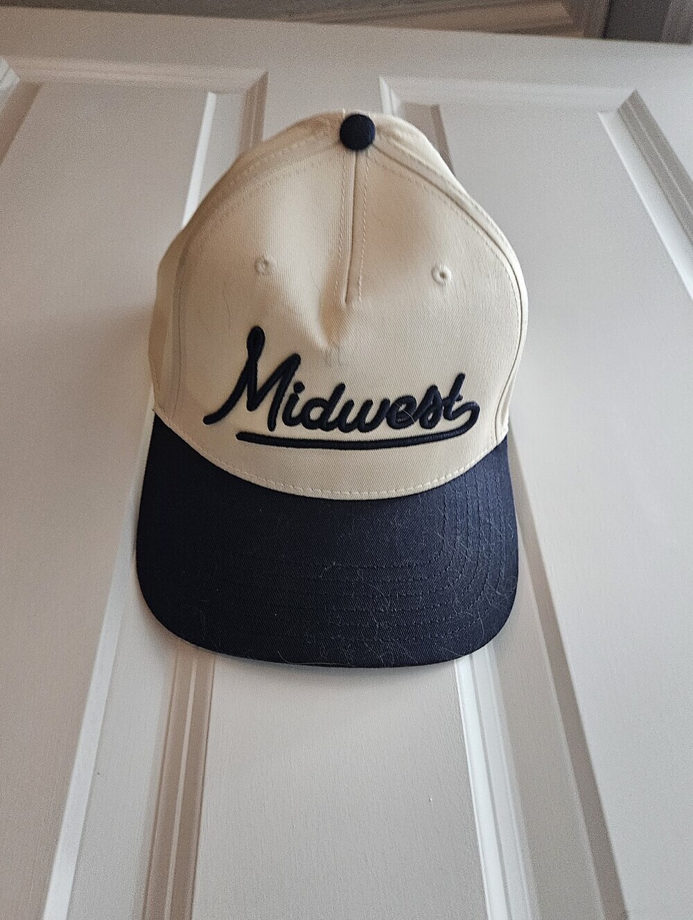 Otto Midwest Baseball Cap - Cream and Black